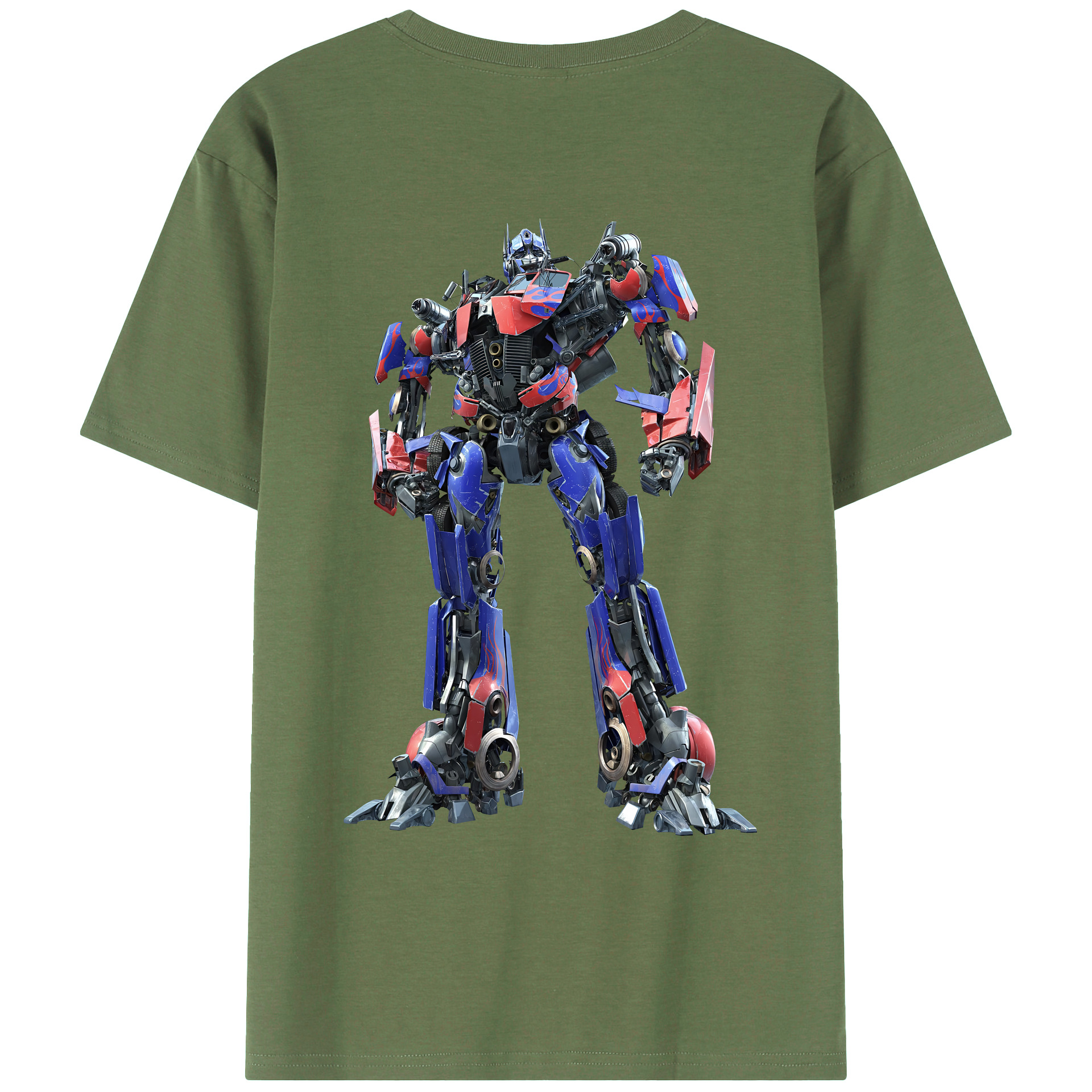 （画像用） Transformers トランスフォーマー 綿100％ メンズ半袖Tシャツ（バックプリント） 通気性